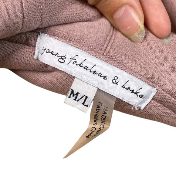 Young Fabulous & Broke Sandrine Dusty Pink Quilted Cardigan Coat SZ M/L - Picture 10 of 11